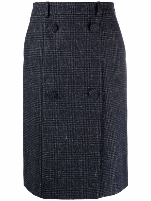 

Checked wool midi skirt, Nina Ricci Checked wool midi skirt
