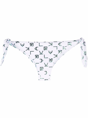 

Iridescent-logo bikini bottoms, Karl Lagerfeld Iridescent-logo bikini bottoms