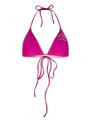 

Logo-print triangle bikini top, Karl Lagerfeld Logo-print triangle bikini top