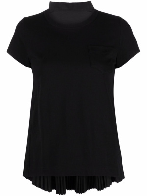 

Contrast pleated back T-shirt, Sacai Contrast pleated back T-shirt