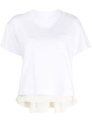 

Panelled short-sleeve T-shirt, Sacai Panelled short-sleeve T-shirt
