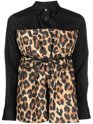 

Leopard-print layered shirt, Sacai Leopard-print layered shirt