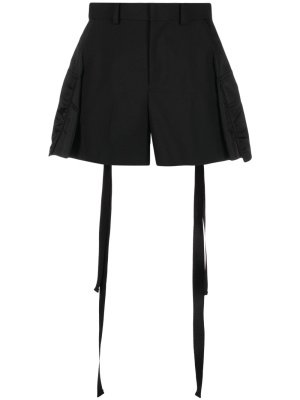 

Tassel-detailed high waist shorts, Sacai Tassel-detailed high waist shorts