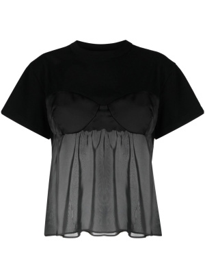 

Flared semi-sheer T-shirt, Sacai Flared semi-sheer T-shirt