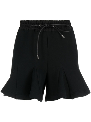 

Flared cotton-blend shorts, Sacai Flared cotton-blend shorts