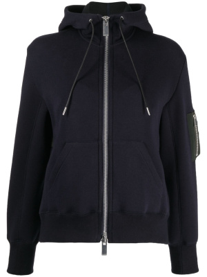 

Zip-up jersey hoodie, Sacai Zip-up jersey hoodie