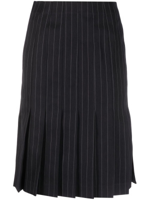 

Pinstriped pleated midi skirt, Sacai Pinstriped pleated midi skirt