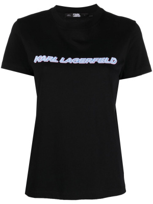 

Future-print organic cotton T-shirt, Karl Lagerfeld Future-print organic cotton T-shirt