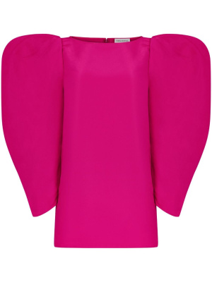 

Gathered-sleeves taffeta dress, Nina Ricci Gathered-sleeves taffeta dress