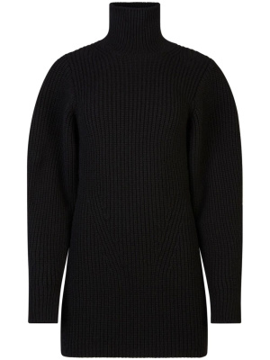 

Turtleneck chunky-ribbed minidress, Nina Ricci Turtleneck chunky-ribbed minidress
