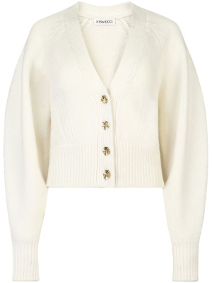 

V-neck button-down cardigan, Nina Ricci V-neck button-down cardigan
