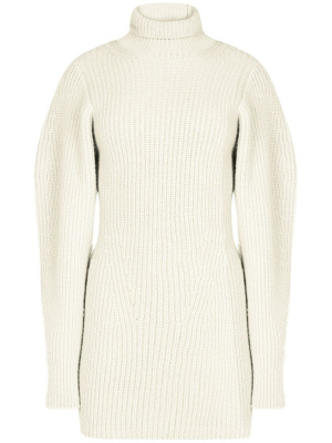 

Roll-neck ribbed-knit minidress, Nina Ricci Roll-neck ribbed-knit minidress