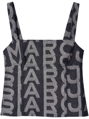 

The Monogram denim bustier top, Marc Jacobs The Monogram denim bustier top