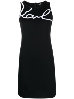 

Logo-print sleeveless cotton dress, Karl Lagerfeld Logo-print sleeveless cotton dress