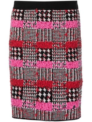 

Check-pattern bouclé skirt, Karl Lagerfeld Check-pattern bouclé skirt