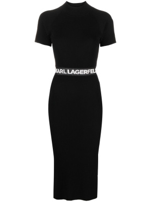 

Logo-tape knitted dress, Karl Lagerfeld Logo-tape knitted dress