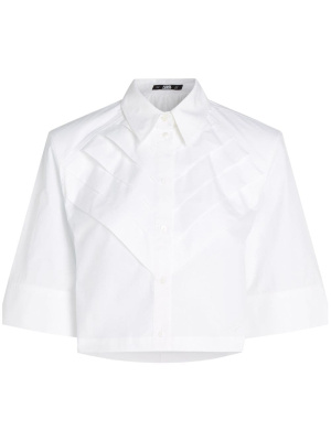 

Pleat detail cropped shirt, Karl Lagerfeld Pleat detail cropped shirt