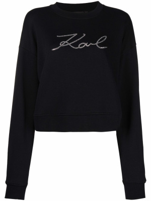 

Rhinestone logo sweatshirt, Karl Lagerfeld Rhinestone logo sweatshirt