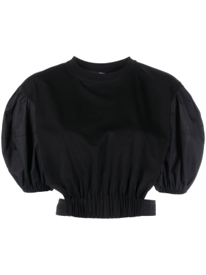 

Puff-sleeve cropped blouse, Karl Lagerfeld Puff-sleeve cropped blouse