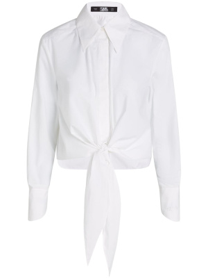

X Amber Valletta waist tie poplin shirt, Karl Lagerfeld X Amber Valletta waist tie poplin shirt