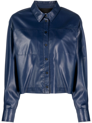 

Faux-leather cropped jacket, Karl Lagerfeld Faux-leather cropped jacket