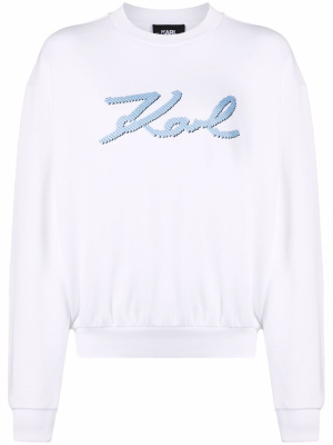 

Logo-embroidered sweatshirt, Karl Lagerfeld Logo-embroidered sweatshirt