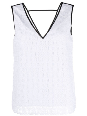 

Kl embroidered lace top, Karl Lagerfeld Kl embroidered lace top