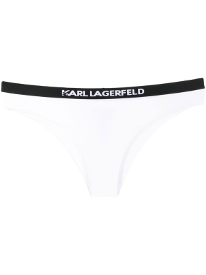 

Logo-waisted bikini brief, Karl Lagerfeld Logo-waisted bikini brief