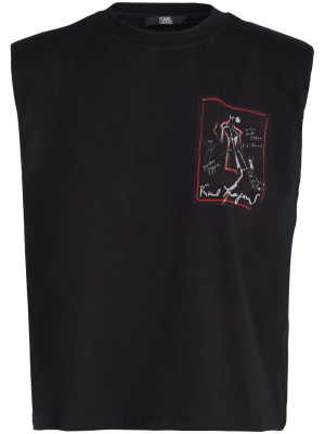 

Karl Series padded shoulder tank top, Karl Lagerfeld Karl Series padded shoulder tank top
