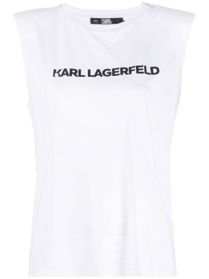 

Logo-print detail tank top, Karl Lagerfeld Logo-print detail tank top