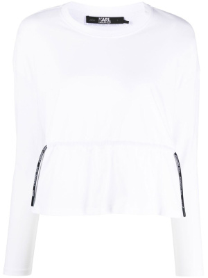 

Ruched long-sleeved T-shirt, Karl Lagerfeld Ruched long-sleeved T-shirt