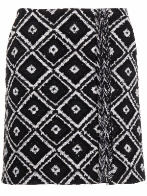 

Boucle wrap mini skirt, Karl Lagerfeld Boucle wrap mini skirt