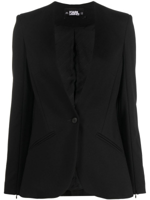 

Logo-trim blazer, Karl Lagerfeld Logo-trim blazer
