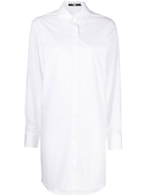 

Logo-embellished cotton shirt, Karl Lagerfeld Logo-embellished cotton shirt