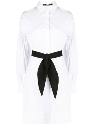 

Organic cotton belted shirtdress, Karl Lagerfeld Organic cotton belted shirtdress
