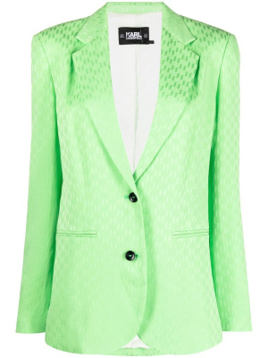 

Monogram-jacquard single-breasted blazer, Karl Lagerfeld Monogram-jacquard single-breasted blazer