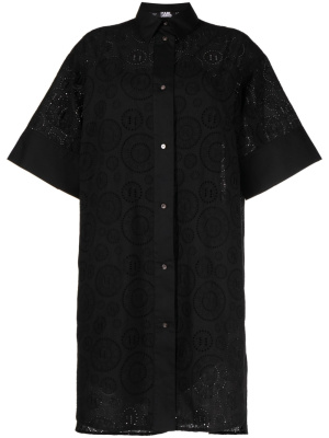 

Broderie anglaise cotton shirt dress, Karl Lagerfeld Broderie anglaise cotton shirt dress