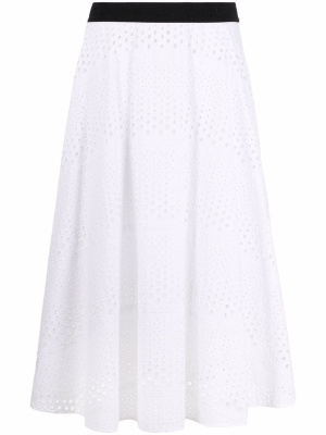 

Broderie anglaise midi skirt, Karl Lagerfeld Broderie anglaise midi skirt