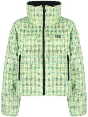 

Bouclé zip-up puffer jacket, Karl Lagerfeld Bouclé zip-up puffer jacket