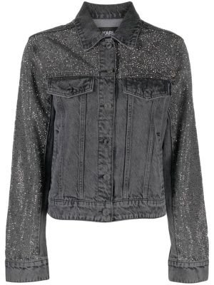 

Rhinestone-embellished denim jacket, Karl Lagerfeld Rhinestone-embellished denim jacket