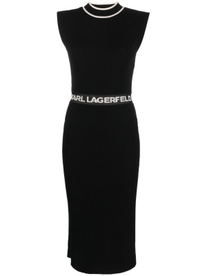 

Intarsia-logo midi dress, Karl Lagerfeld Intarsia-logo midi dress