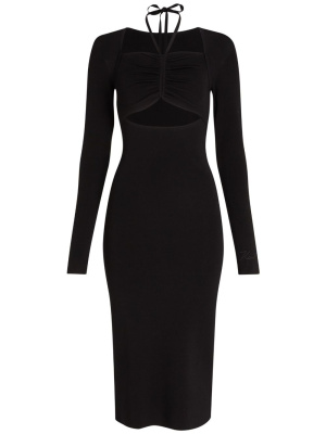 

Cut-out long sleeve knit dress, Karl Lagerfeld Cut-out long sleeve knit dress