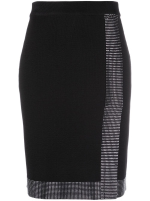 

Crystal-embellished knitted skirt, Karl Lagerfeld Crystal-embellished knitted skirt