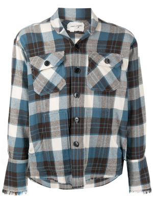 

Plaid-print cotton shirt, Greg Lauren Plaid-print cotton shirt