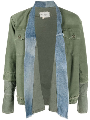 

Two-tone denim jacket, Greg Lauren Two-tone denim jacket