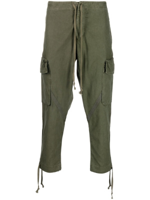 

Cropped tapered trousers, Greg Lauren Cropped tapered trousers