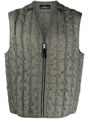 

Quilted zip-up gilet, Stone Island Shadow Project Quilted zip-up gilet