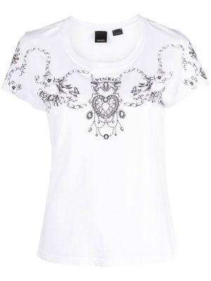 

Graphic-print cotton T-shirt, PINKO Graphic-print cotton T-shirt