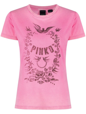 

Logo-print cotton T-Shirt, PINKO Logo-print cotton T-Shirt