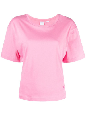 

Rear-lacing cotton T-shirt, PINKO Rear-lacing cotton T-shirt